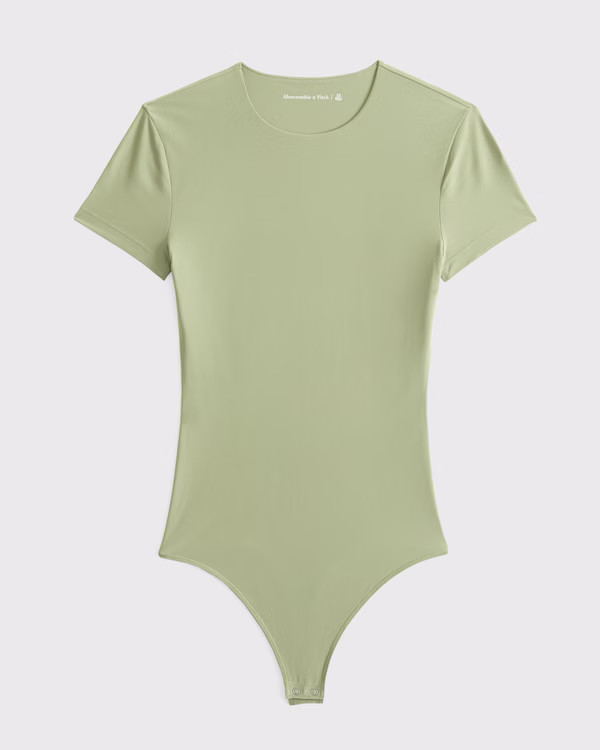 Women's Soft Matte Seamless Tee Bodysuit | Women's Tops | Abercrombie.com | Abercrombie & Fitch (US)
