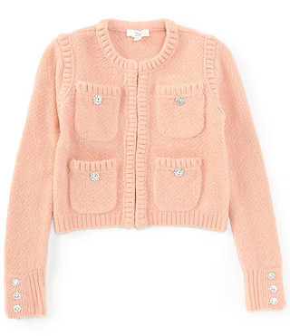 A Loves A Big Girls 7-16 Long Sleeve Four Pocket Cardigan | Dillard's | Dillard's