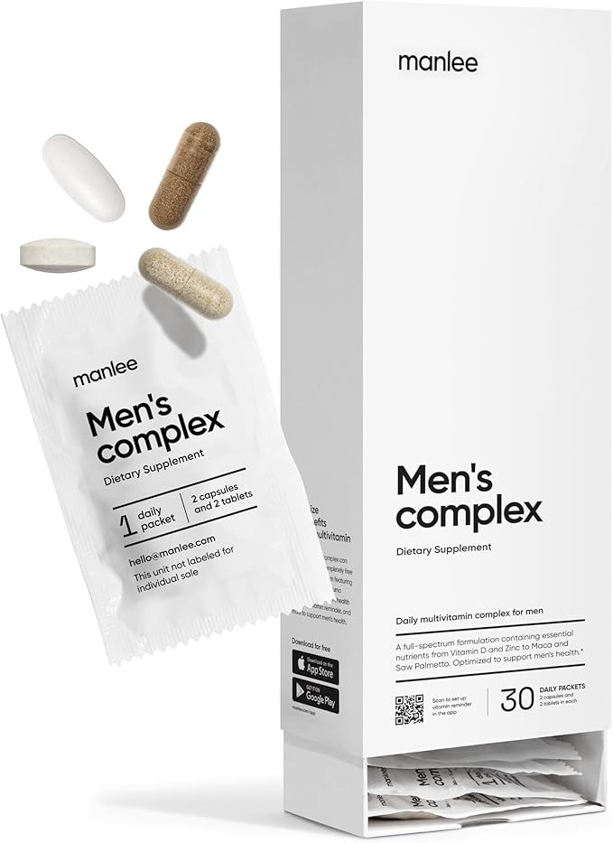 manlee Men's Daily Multivitamin Supplement Complex for Prostate Health, Energy Levels, Healthy Ha... | Amazon (US)