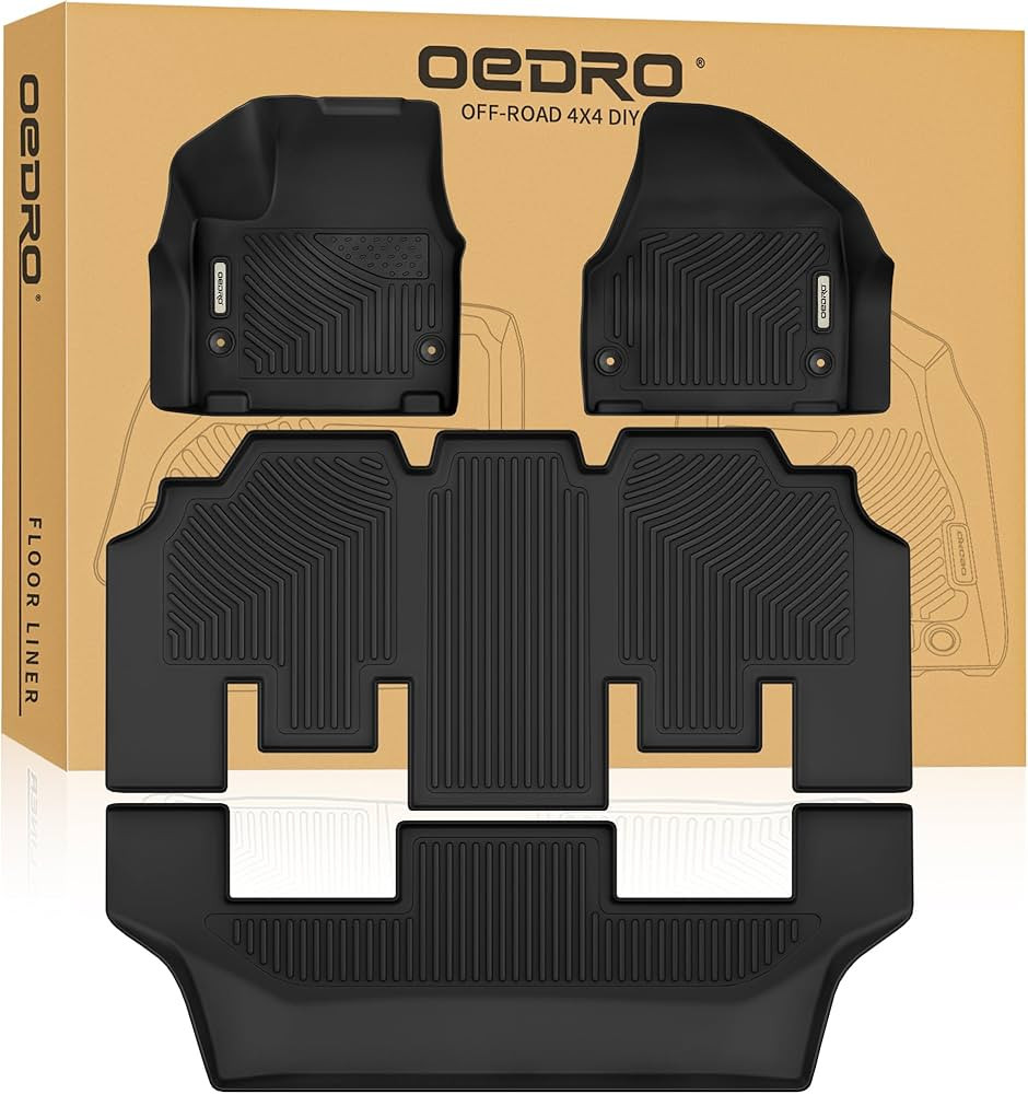 OEDRO Floor Mats for Chrysler Pacifica 2017-2025 (No Hybrid Models), Fit 7 and 8 Passenger Model,... | Amazon (US)
