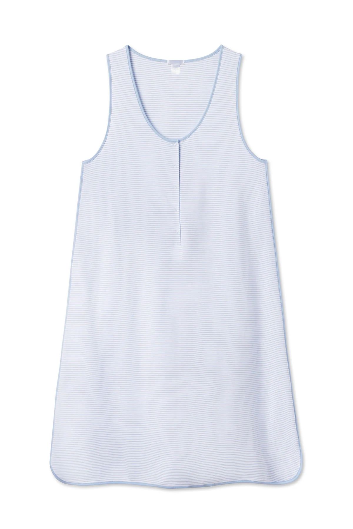 Pima Maternity Tank Gown in French Blue | Lake Pajamas