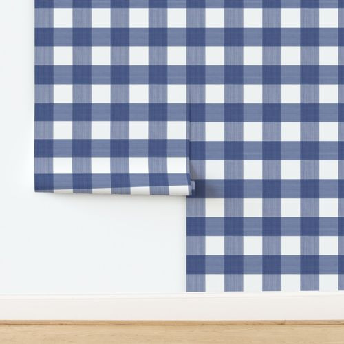 Navy 3" Buffalo Plaid | Spoonflower
