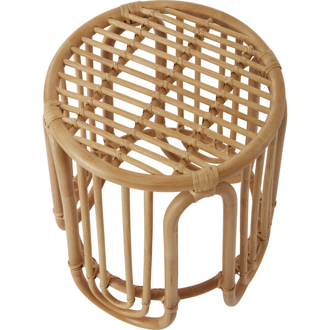 Oyoy | Rainbow Rattan Stool, Natural | Maisonette | Maisonette