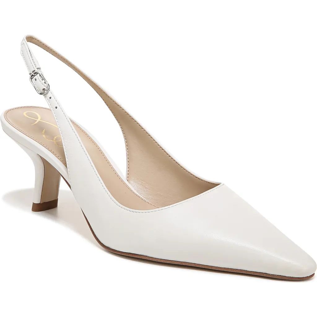 Sam Edelman Bianka Slingback Pump in Bright White at Nordstrom, Size 11 | Nordstrom