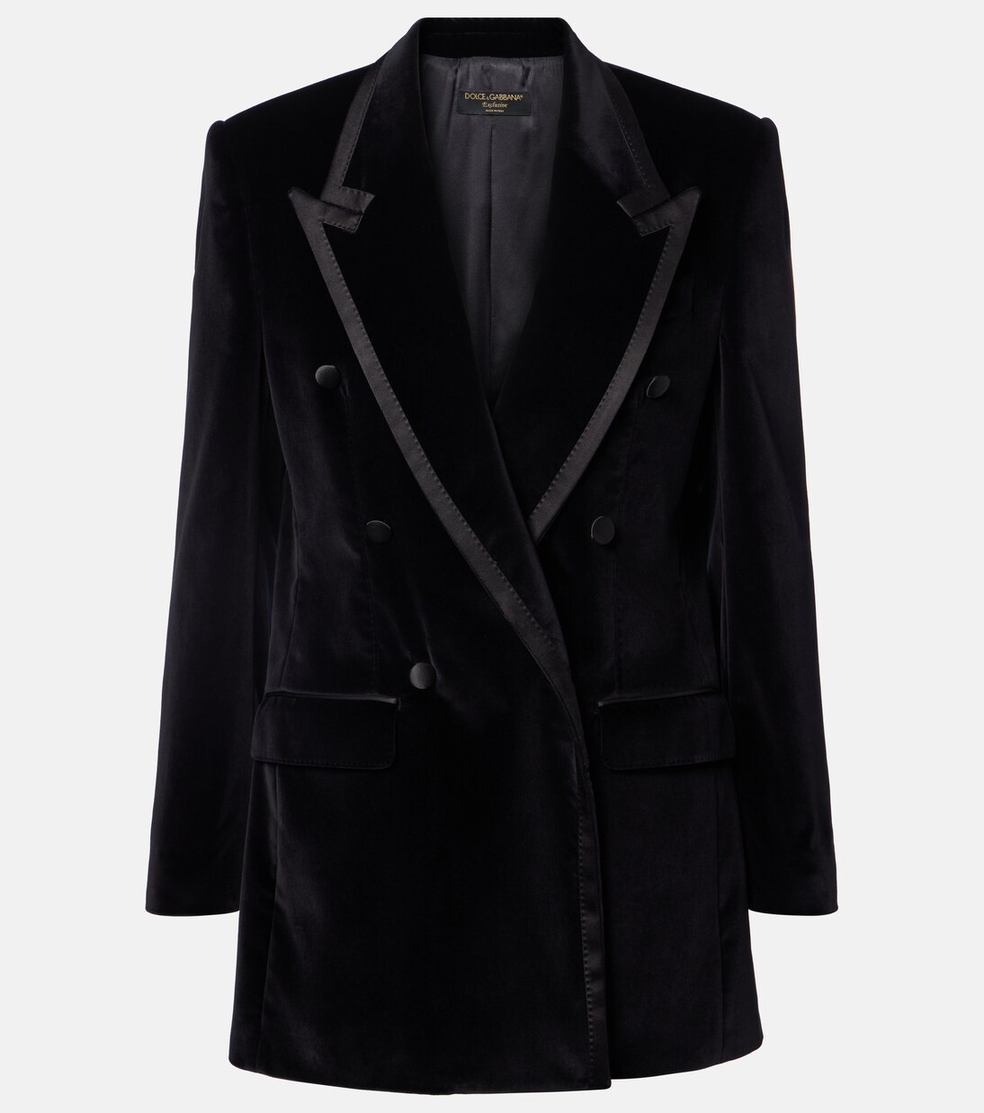 Cotton-blend velvet tuxedo jacket | Mytheresa (UK)