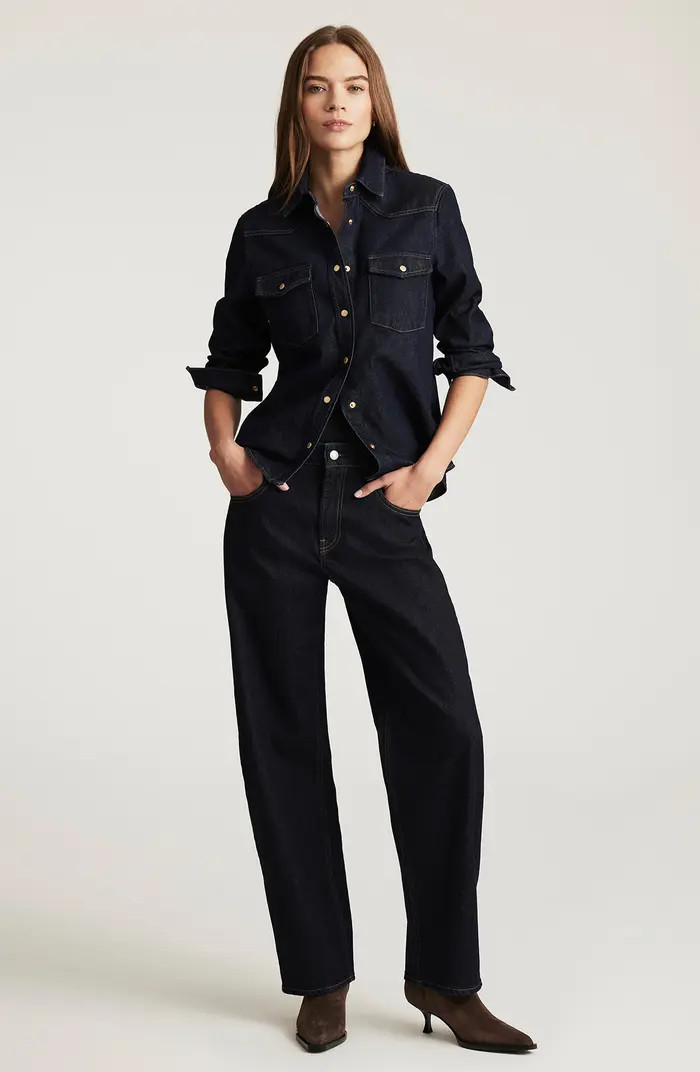 Nica High Waist Barrel Leg Jeans | Nordstrom