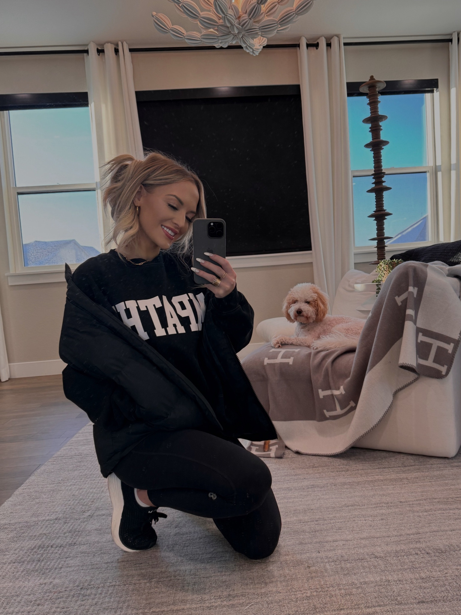 Layered and ready to take on the chilly Monday ! ❄️ #ColdWeatherStyle