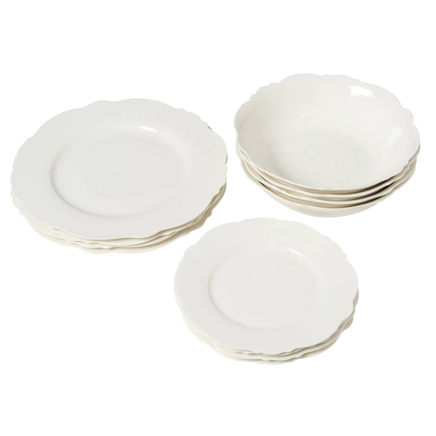 White Wave Dining Set - 12 Pieces | In The Roundhouse