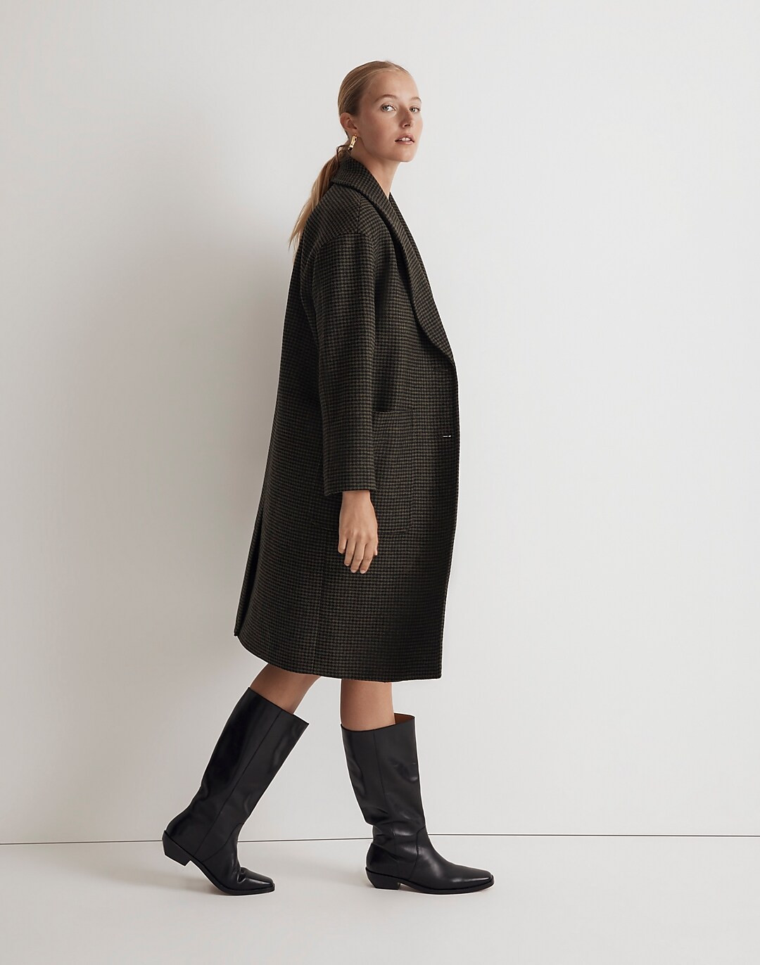 The Carlton Coat in Houndstooth | Madewell