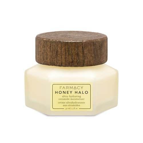 Farmacy Ceramide Face Moisturizer - Honey Halo Ultra Hydrating Facial Moisturizer with Buckwheat Honey + Ceramides - Helps Restore Barrier + Replenish Dryness - Plumping Skin Care for Dry Skin (50ml) | Amazon (US)