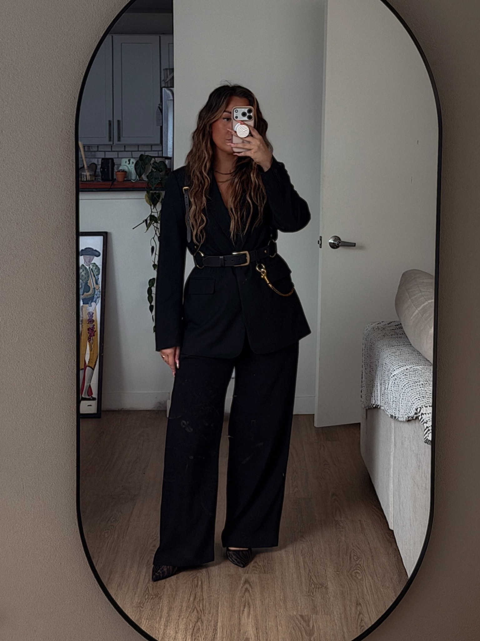 bodysuit - aritzia 
pants - gap
blazer - h&m
heels - nordstrom rack 
harness - ardeo

#LTKWorkwear #LTKootd #LTKgrwm
