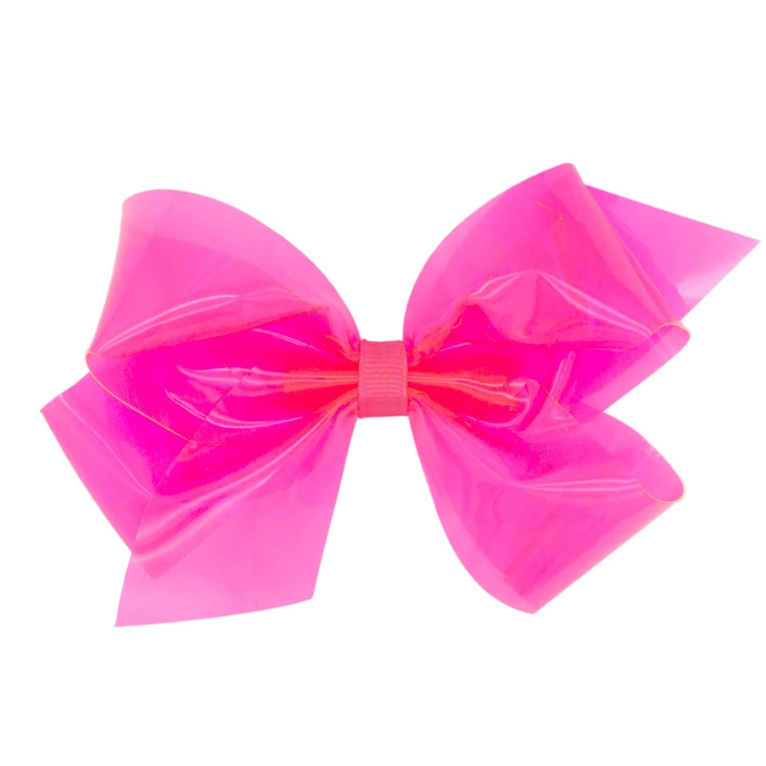 Wee Ones Girls' WeeSplash Vibrant Colored Vinyl Swim Hair Bow on a WeeStay Clip, Medium, Hot Pink | Amazon (US)