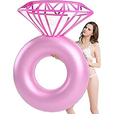 Jasonwell Inflatable Diamond Ring Pool Float - Engagement Ring Bachelorette Party Float Stagette ... | Amazon (US)