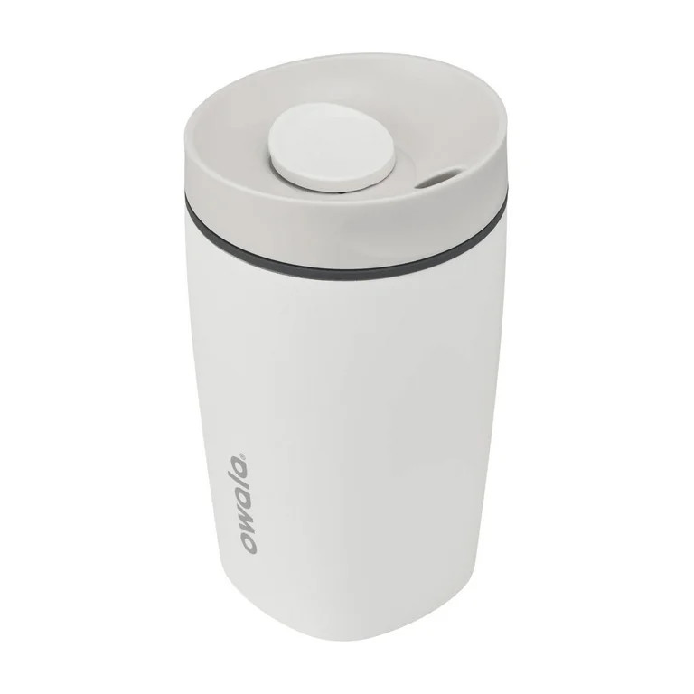 Owala SmoothSip Stainless Steel Coffee Tumbler, 12oz, Shy Marshmallow White | Walmart (US)