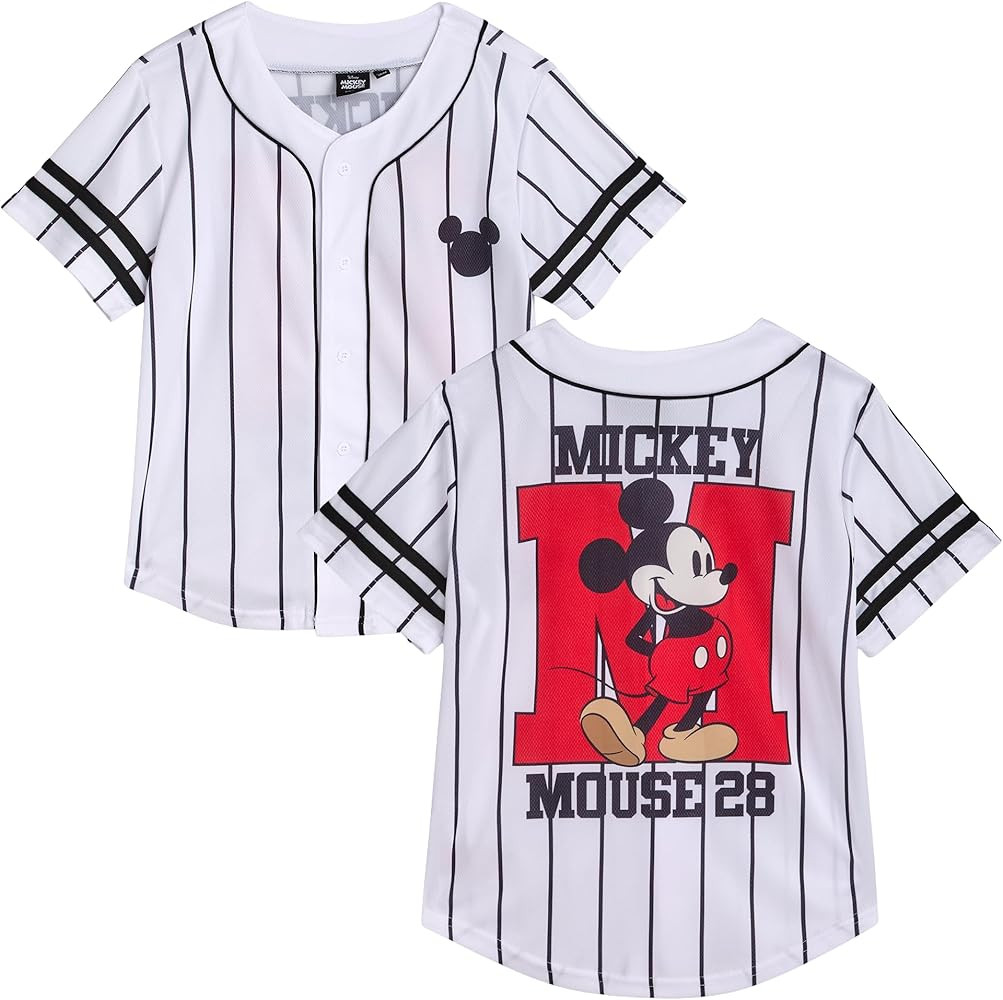 Disney Boys Sports Jersey - Mickey Mouse Cars Lightning McQueen Lilo and Stitch Hockey Baseball J... | Amazon (US)