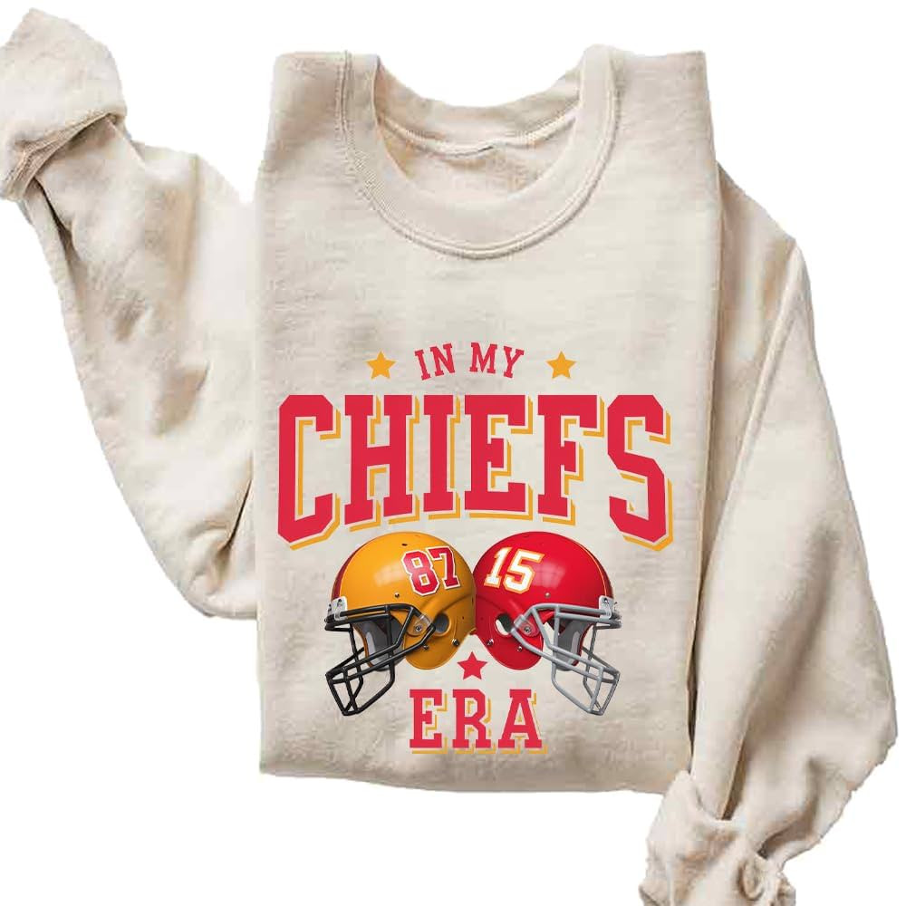 In My Chiefs Era Sweatshirt, Kansas City Sweatshirt, Chief Fan Shirt, Kansas Team Mascot Shirt, C... | Amazon (US)