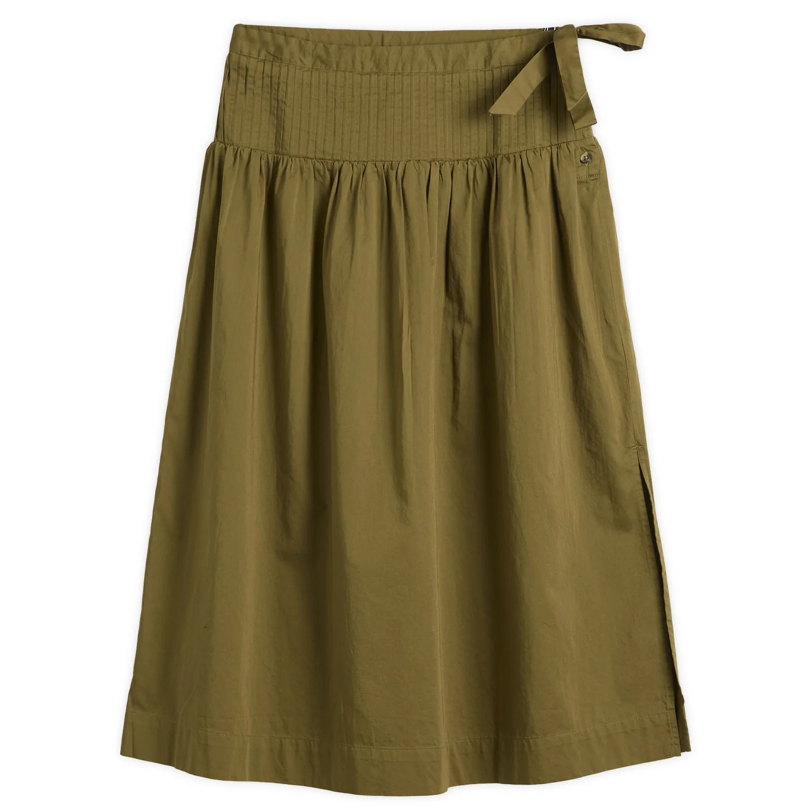 Damson Madder Women's Josie Midi Skirt in Olive, Size UK 8 | END. Clothing