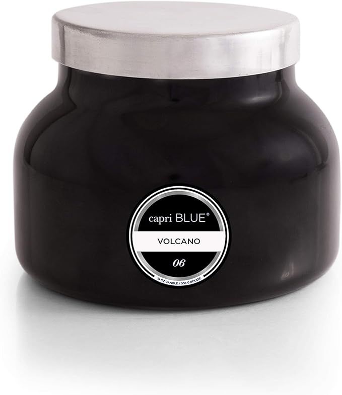 Capri Blue Scented Candle - Cotton Wick - Luxury Aromatherapy Candle - 19 Oz - Volcano - Black | Amazon (US)