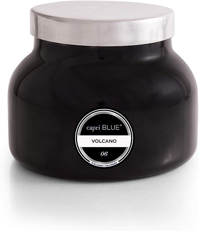 Capri Blue Scented Candle - Cotton Wick - Luxury Aromatherapy Candle - 19 Oz - Volcano - Black | Amazon (US)