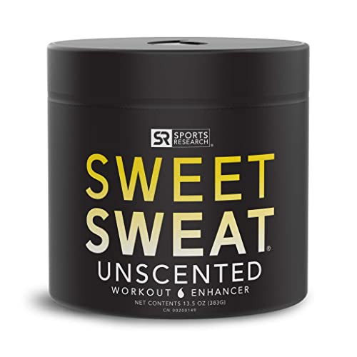 Sports Research Sweet Sweat Unscented 'Workout Enhancer' Gel - Maximize Your Exercise & Sweat Faster - 13.5oz Jar (Unscented) | Amazon (US)