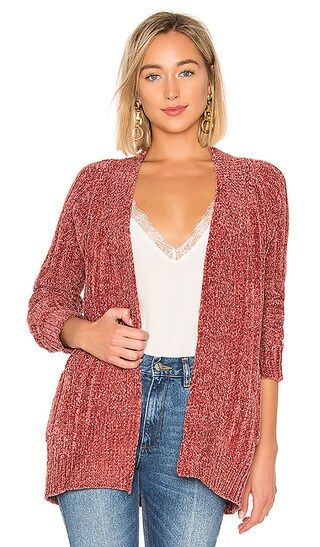 About Us Amber Oversized Chenille Cardigan in Blush Pink | Revolve Clothing (Global)
