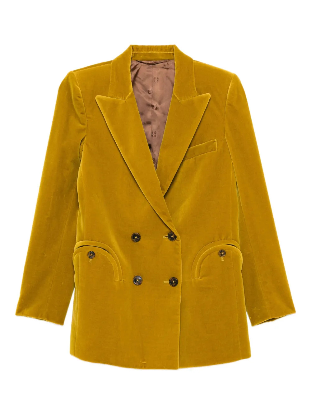 Blazé Milano Velvet Blazer | Yellow | FARFETCH | Farfetch Global