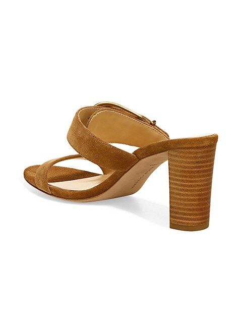 Veronica Beard Griddley Suede Buckle Mules | Saks Fifth Avenue