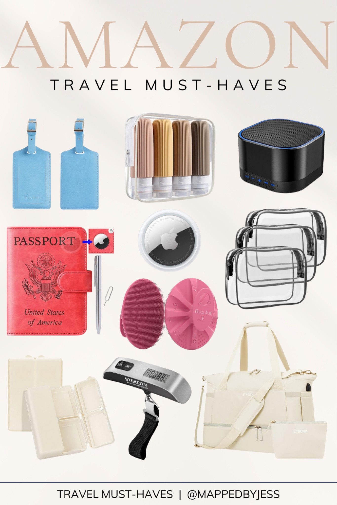 These are some of my favorite travel finds on Amazon! I never travel without my AirTags, noise machine, or clear bags for toiletries!



[Amazon travel favorites, amazon travel must haves, amazon international travel essentials, amazon travel finds, amazon travel toiletries, amazon gadgets for travel, amazon packing cubes for travel, amazon travel liquid containers, amazon travel luggage, amazon travel accessories, travel necessities, amazon travel needs, long flight essentials, international flight, long haul flight, europe, asia, packing list, flight essentials kit, amazon influencer, found it on amazon, travel blogger, airport, travel checklist]

#LTKfindsunder50 #LTKtravel #LTKeurope