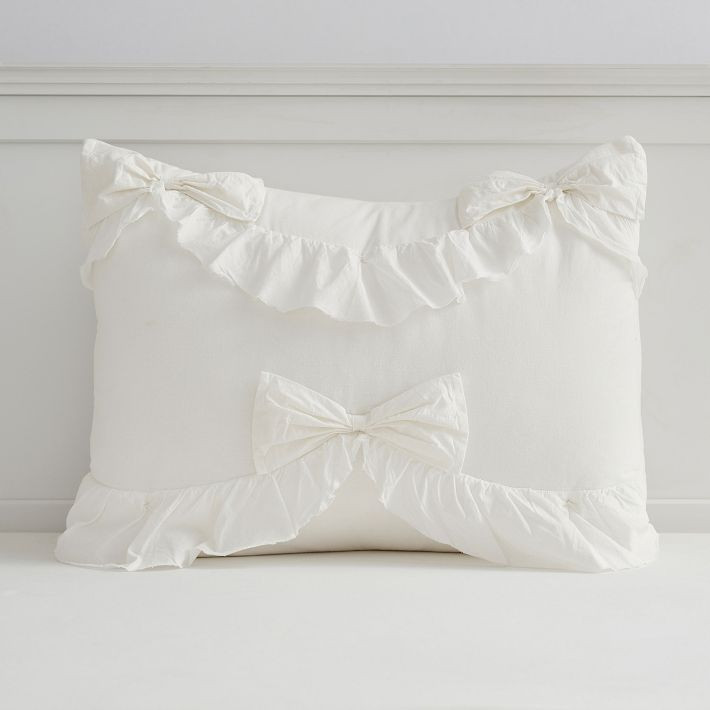 LoveShackFancy Ruffle Bow Quilt | Pottery Barn Teen