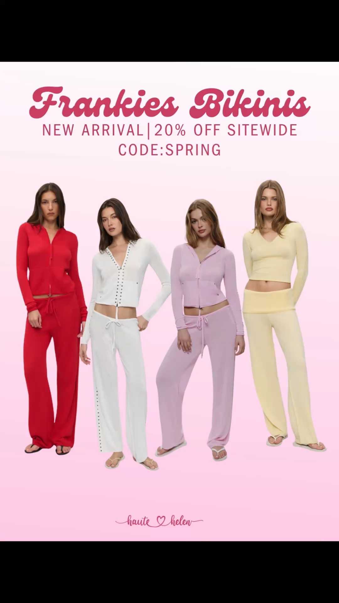 New at Frankies Bikinis!

Grab these pieces and get 20% off  with code: SPRING

#sweatsuit #ootd #discount

#LTKSaleAlert #LTKootd