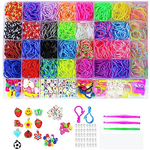 YUSLROB 2500+ Rubber Band Loom Bracelet Kit,Loom Bracelet Making kit,Best Gifts for Birthday and Christmas with, Rubber Band Refill Kit for | Amazon (US)