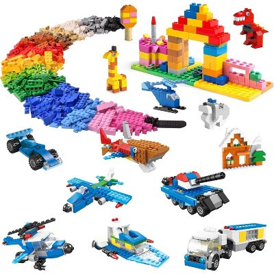 FUN LITTLE TOYS 1100 PCS Building Blocks Set for Kids 6-12, STEM Brick Toy with 147 Shapes & 17 Colors, Building Bricks Set | Target