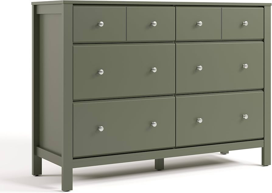 Storkcraft Horizon 6 Drawer Dresser (Olive) – GREENGUARD Gold Certified Dresser for Nursery & K... | Amazon (US)