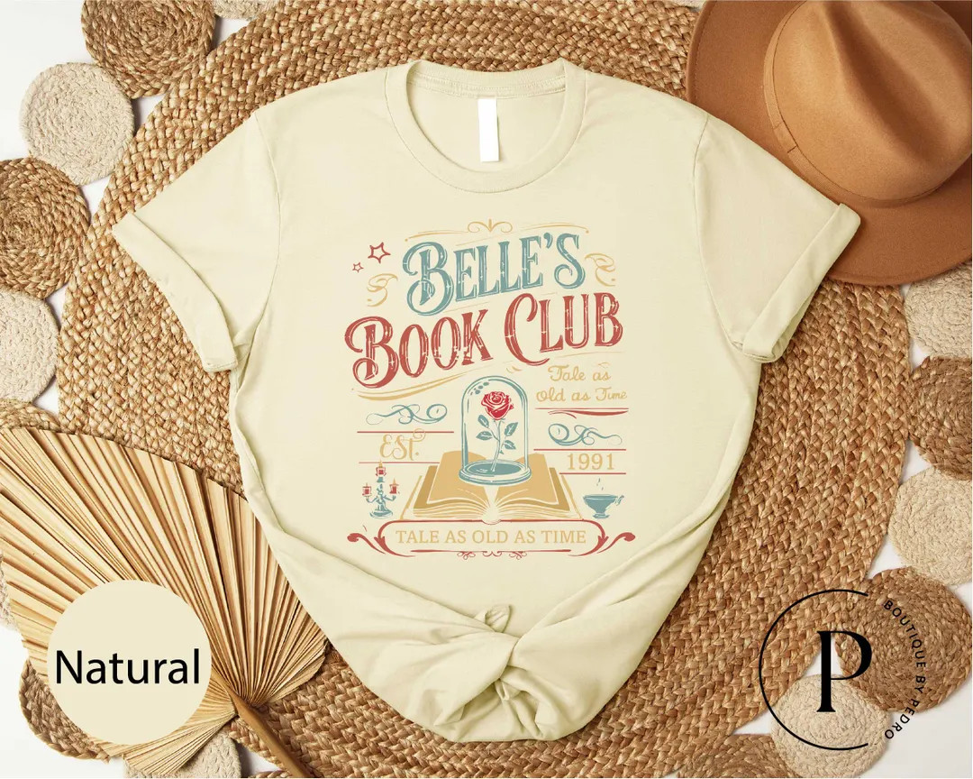 Belle's Book Club Tee, Tale as Old as Time Shirt, Disney Beauty and the Beast Sweatshirt, Princes... | Etsy (US)