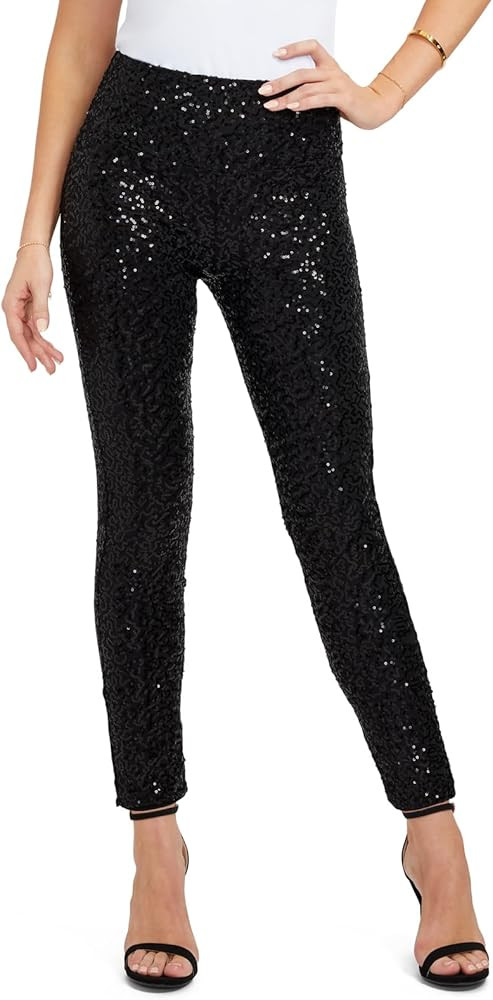 Tipsy Elves Shiny Sequin Leggings for Women for Holiday Outfits and Beyond | Amazon (US)