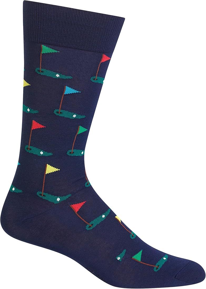 Hot Sox Men's Fun Golf Crew Socks - 1 Pair Pack - Cool & Funny Novelty Fashion Socks | Amazon (US)