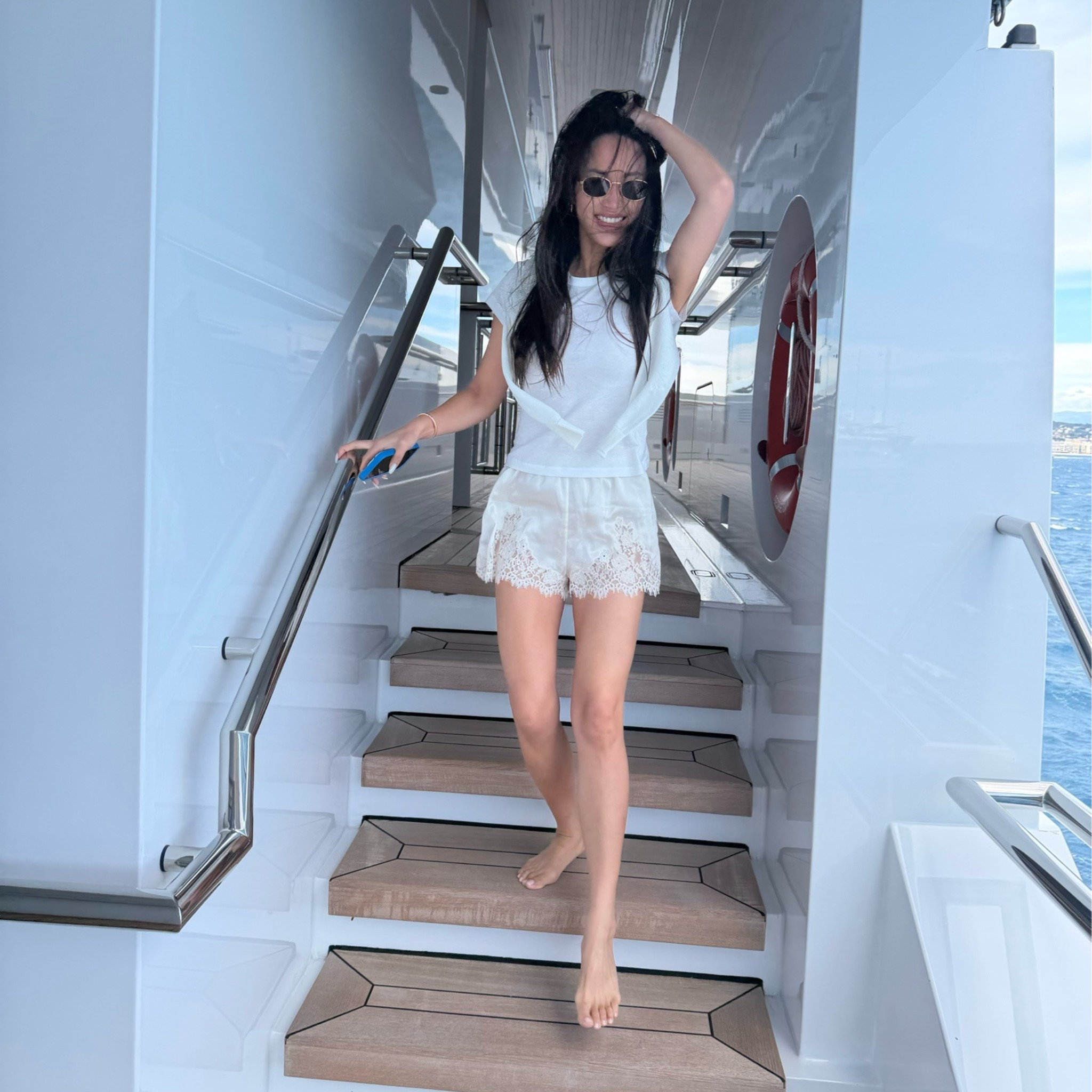 summer whites ⚓️🤍 i’m wearing a size xs in both 🫶🏼