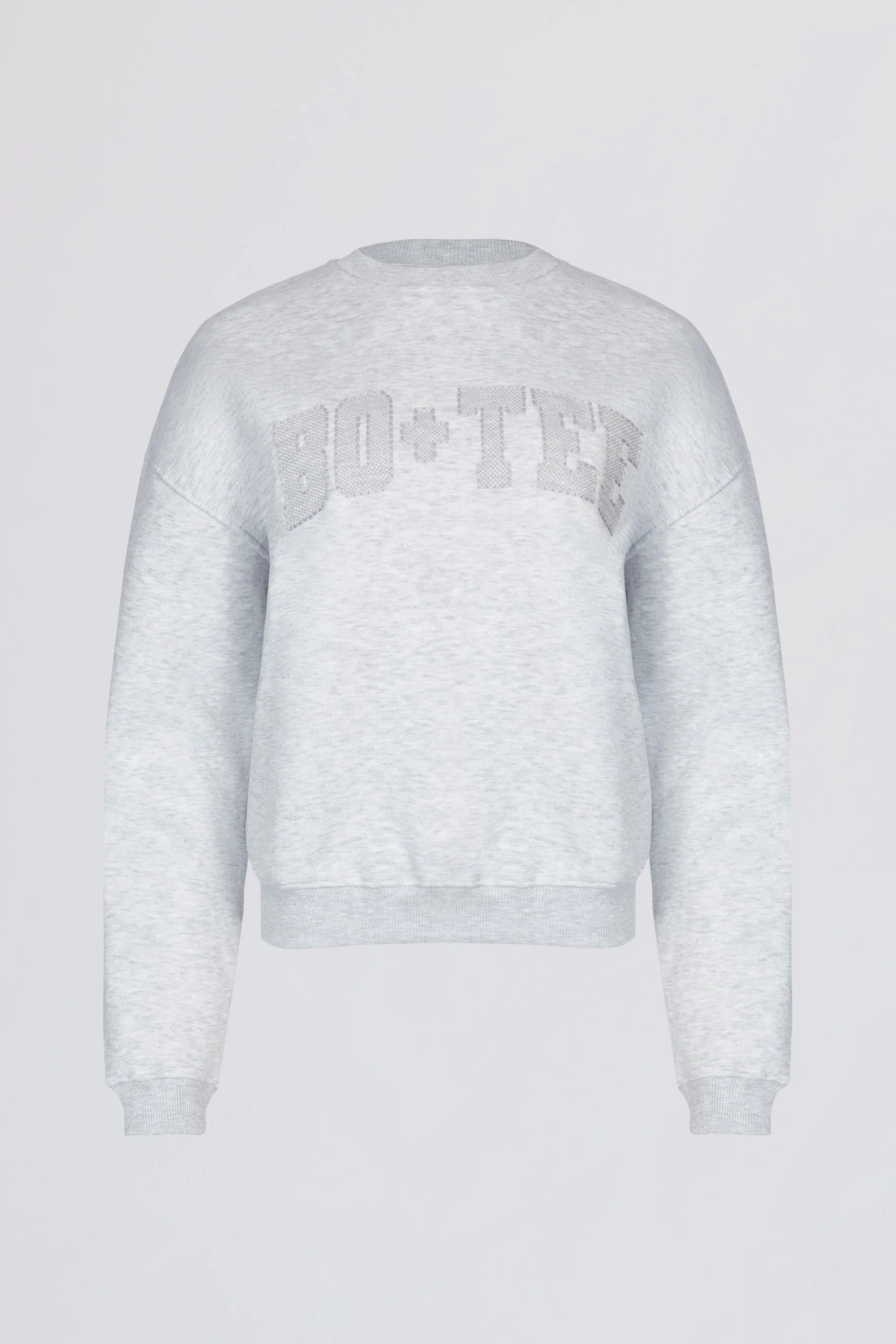 Oversized Crew-Neck Sweatshirt in Grey Marl | Bo&Tee