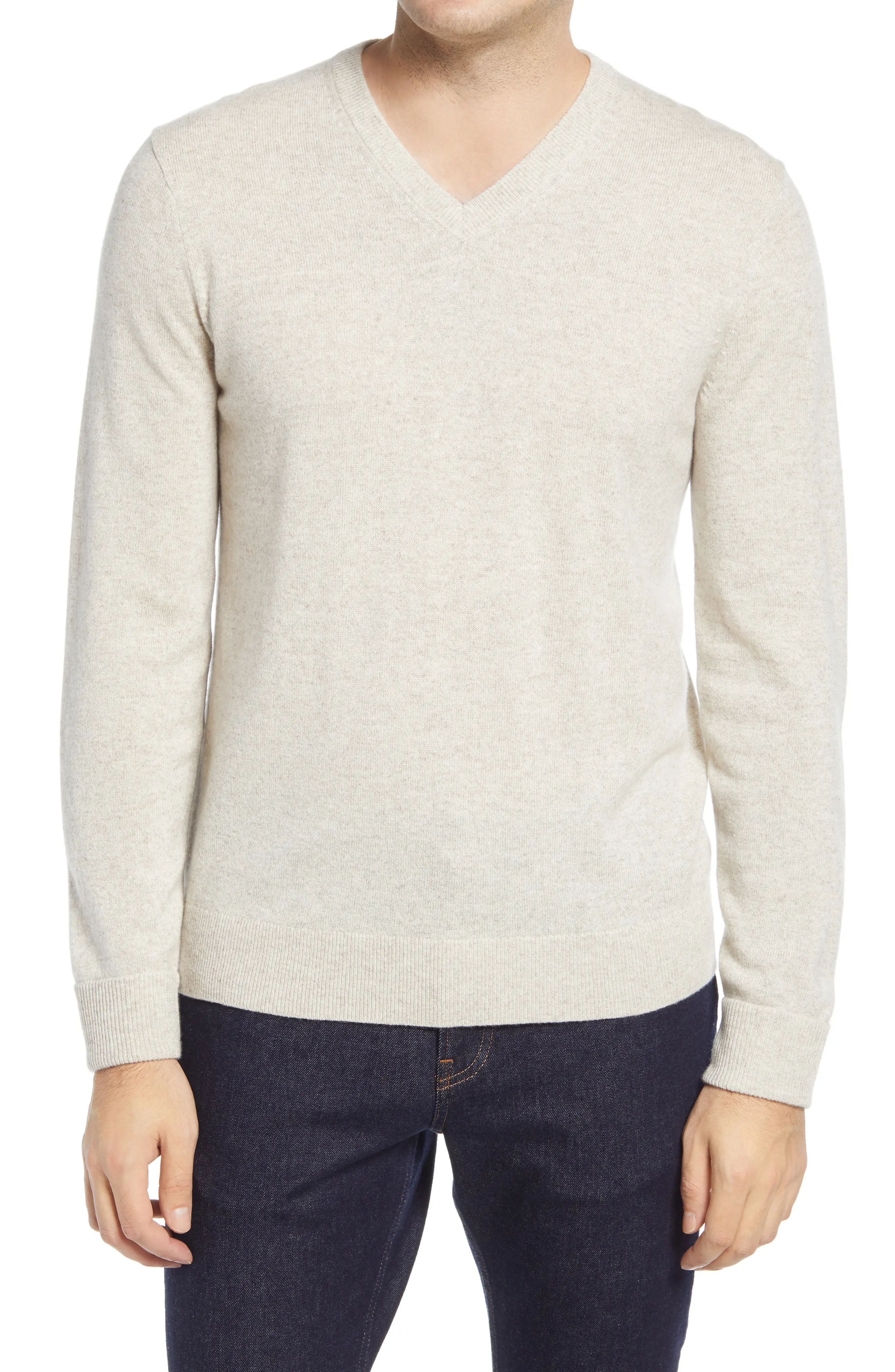 Men's Everlane V-Neck Cashmere Sweater, Size XX-Large - White | Nordstrom