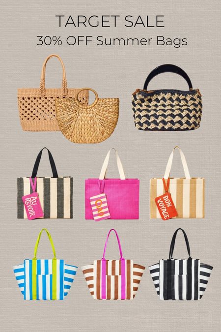 Target Sale - 30% off Summer Handbags + Totes

Target sale, beach bags, beach totes, summer sale, straw bag, tote bag, target style, target finds 

#LTKSaleAlert #LTKFindsUnder50 #LTKSeasonal