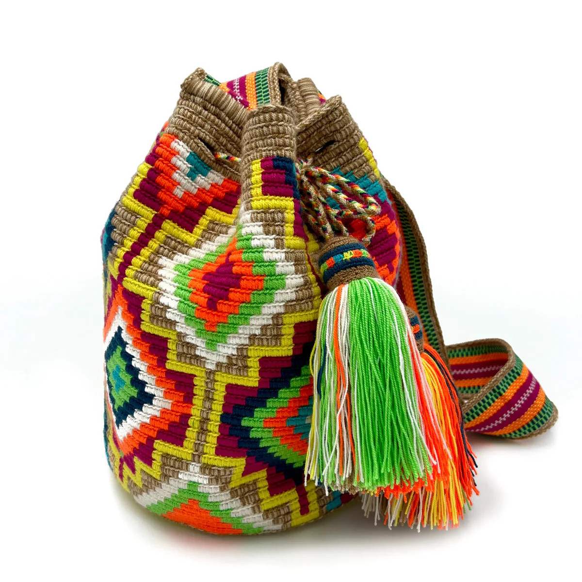 Wayuu Mochila Bag, Festive | Bolsa Nova Handbags