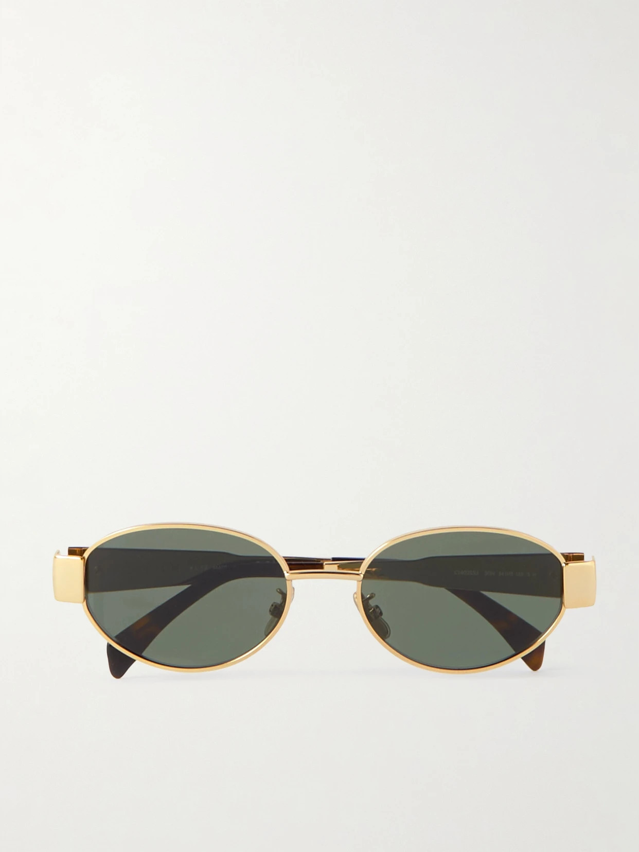 CELINE Eyewear - Oval-frame Gold-tone And Tortoiseshell Acetate Sunglasses - One size | NET-A-PORTER (US)