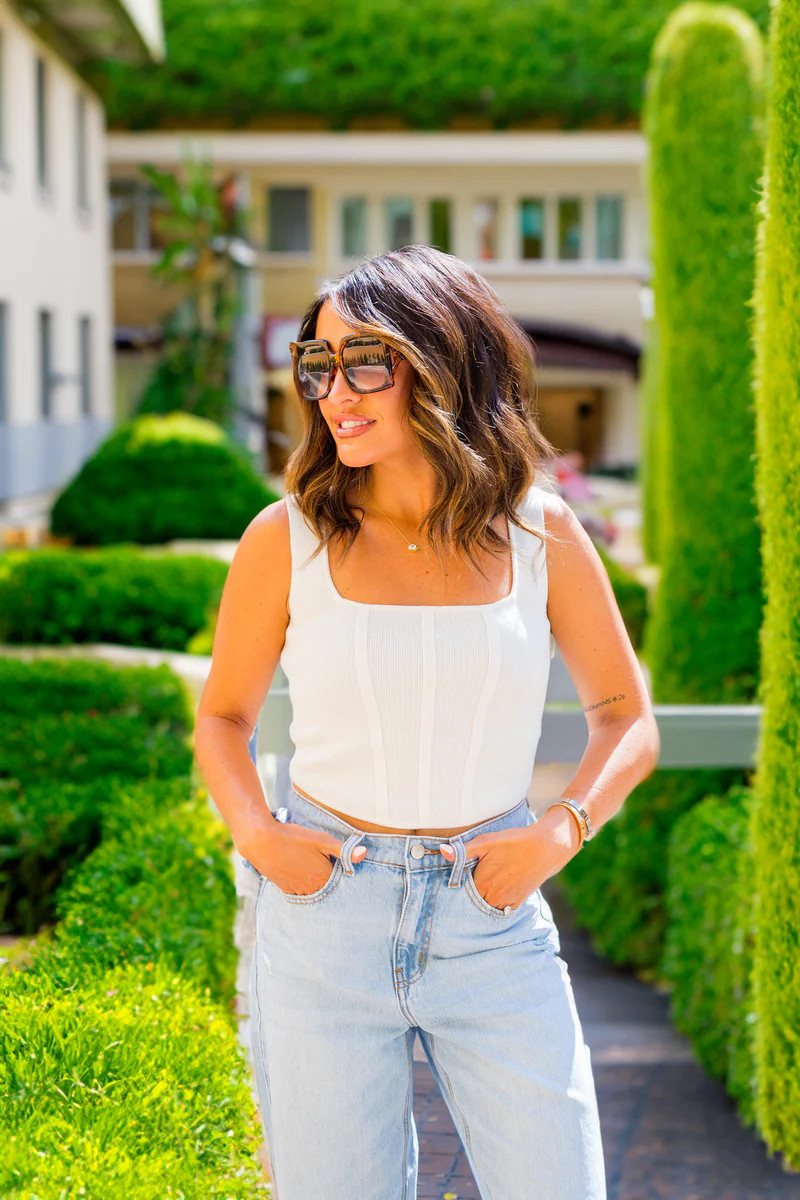 Spicy Siena Corset Top - White | Apricot Lane Boutique