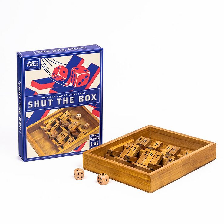 Professor Puzzle USA, Inc. Shut the Box | Classic Wooden Family Board Game | Target