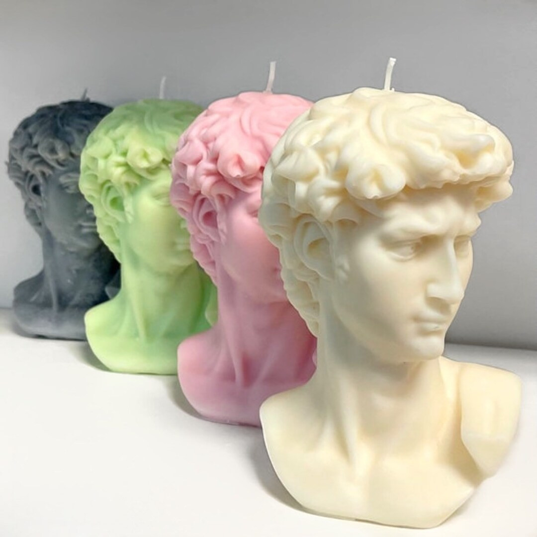 Large Head of David Bust by Michelangelo Candle Greek Venus - Etsy | Etsy (US)