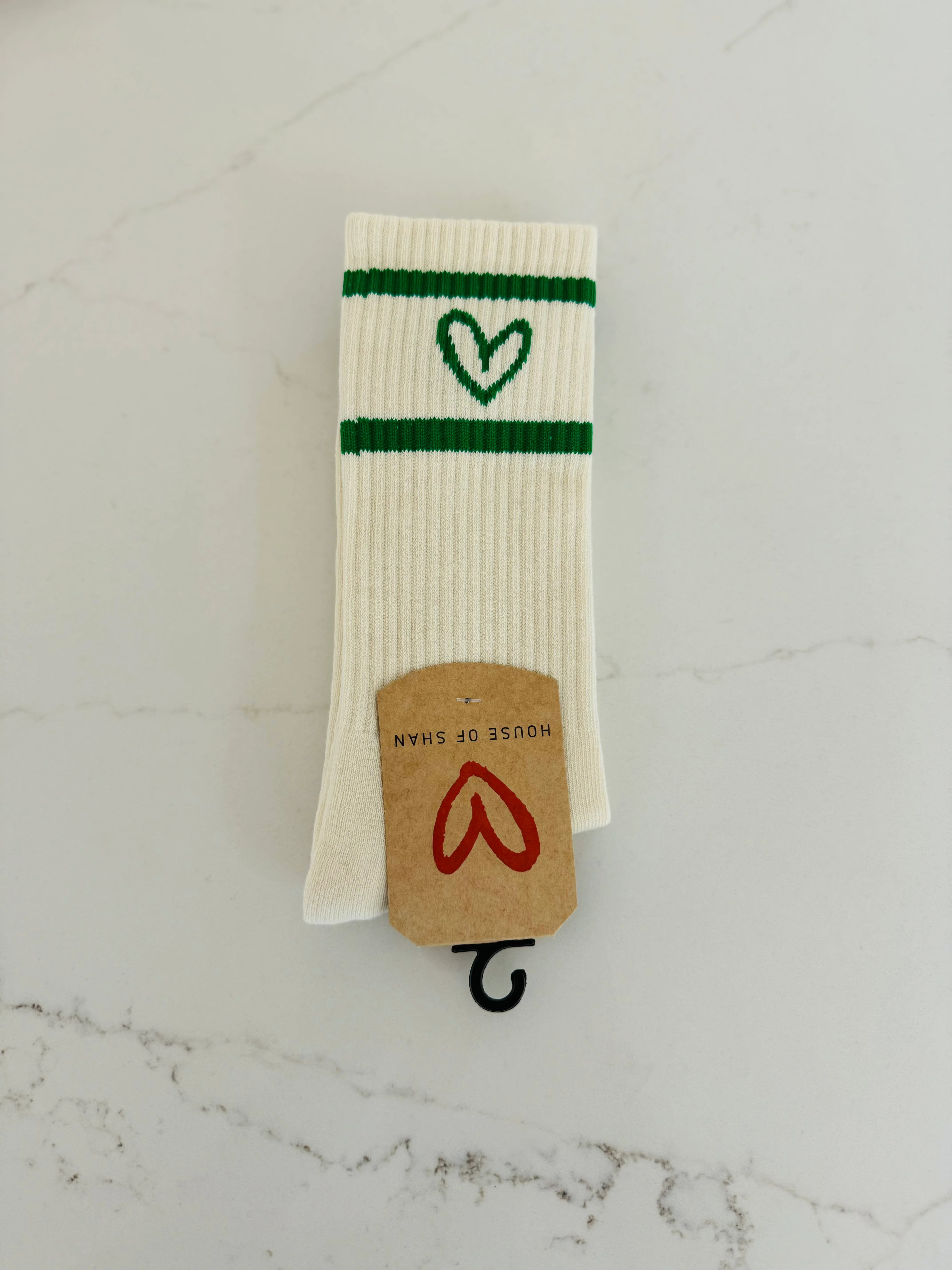 Live What You Love: Cozy Creme Socks With Hearts | House of Shan