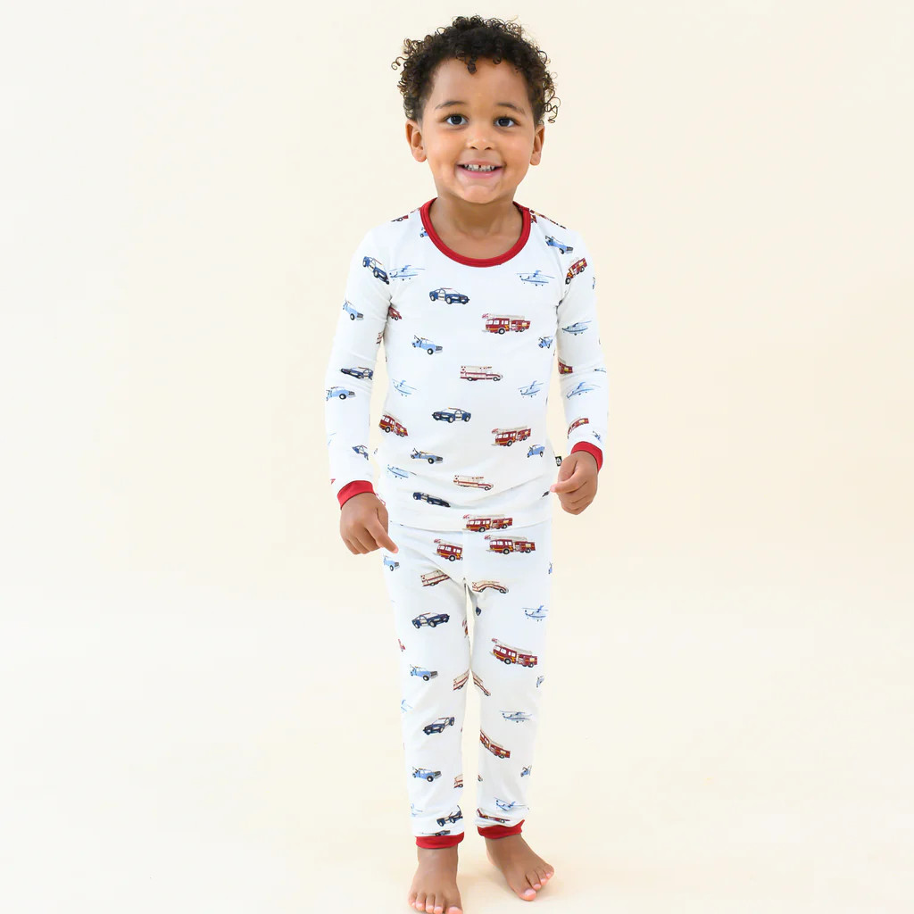 Long Sleeve Pajamas in First Responder | Kyte BABY