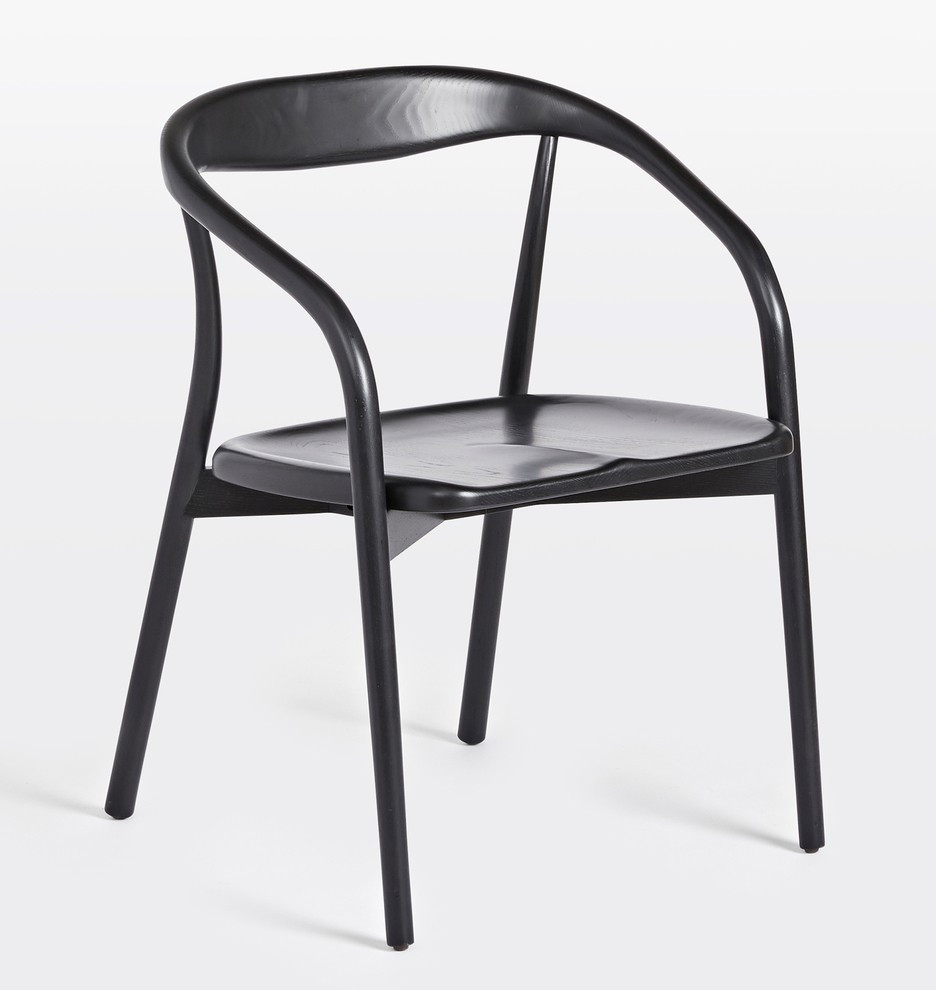 Kelso Arm Chair, LDW Sale, Rejuvenation Furnitutr, Dining Chair, Black Dining Chair | Rejuvenation