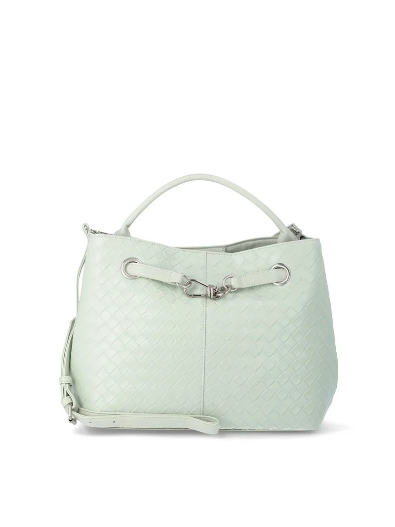 Time and Tru Women's Hazel Satchel Bag, Seafoam | Walmart (US)