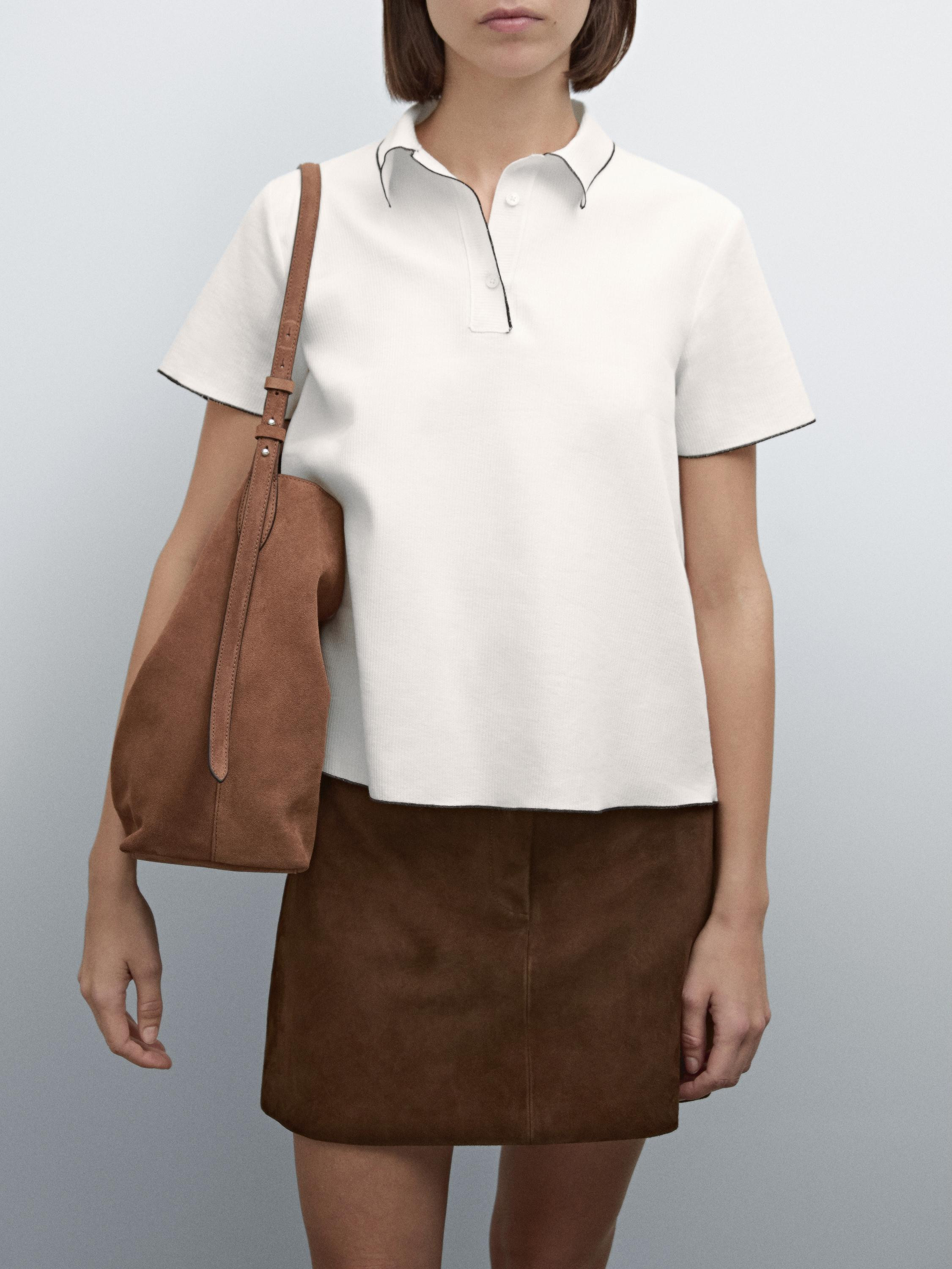 Split leather bucket bag | Massimo Dutti UK